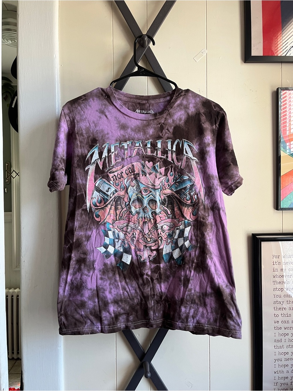 Metallica Tie-Dye Graphic Tee - Purple & Black